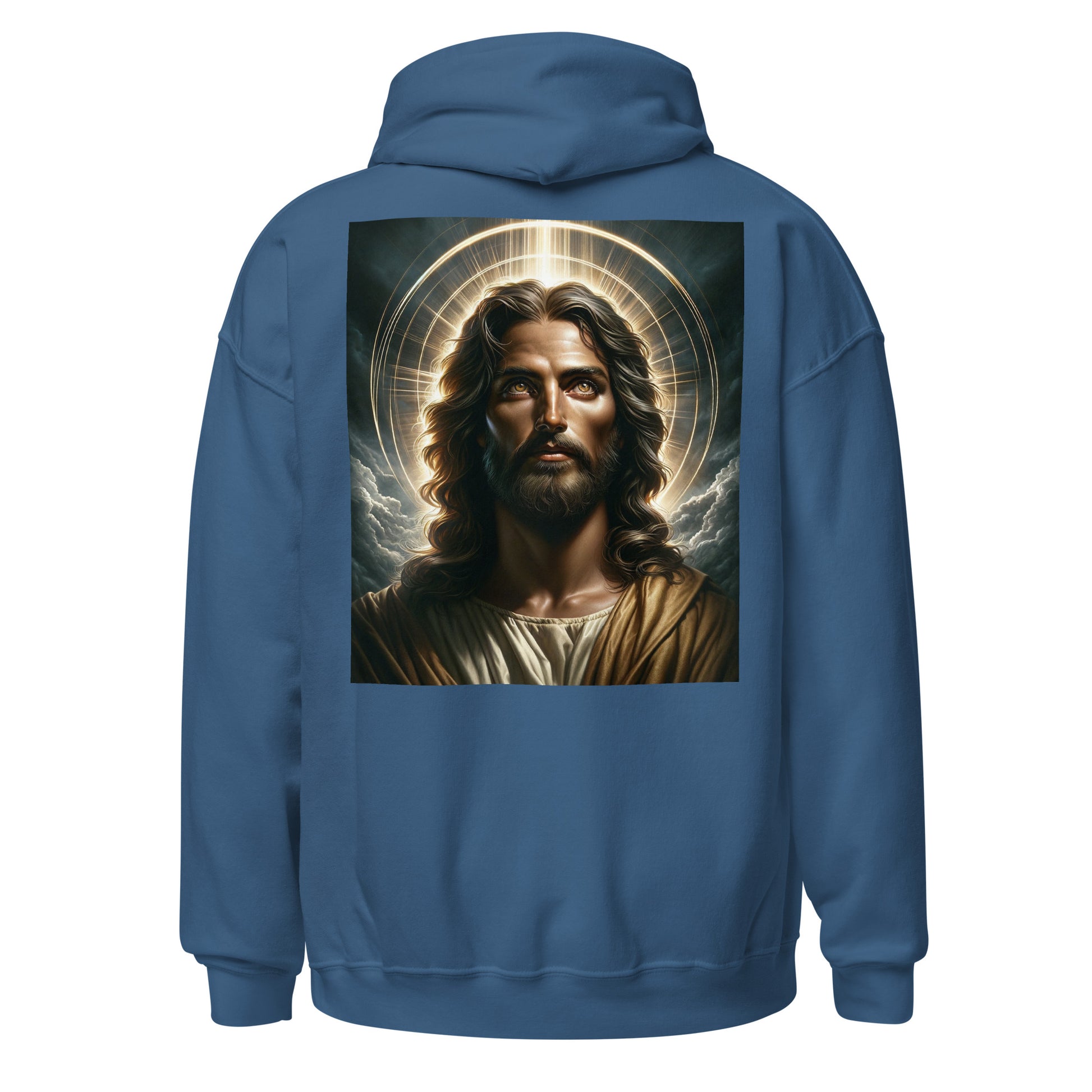 jesus christ hoodie indigo