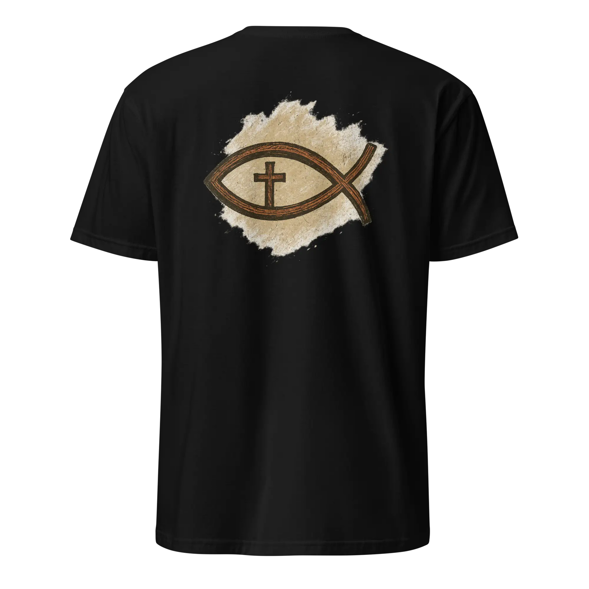 jesus fish black t-shirt