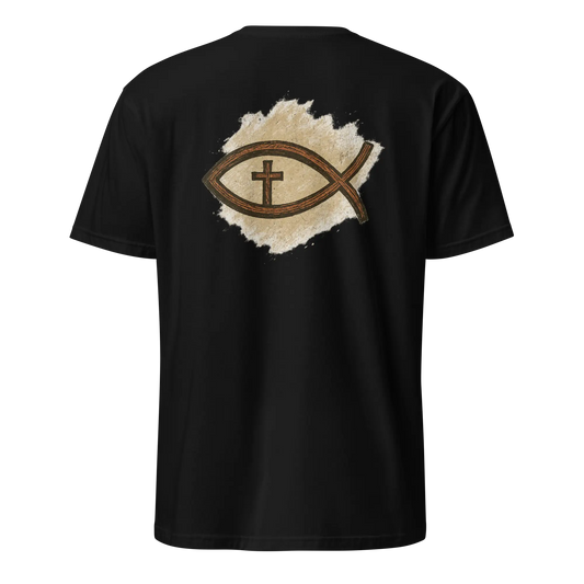 jesus fish black t-shirt