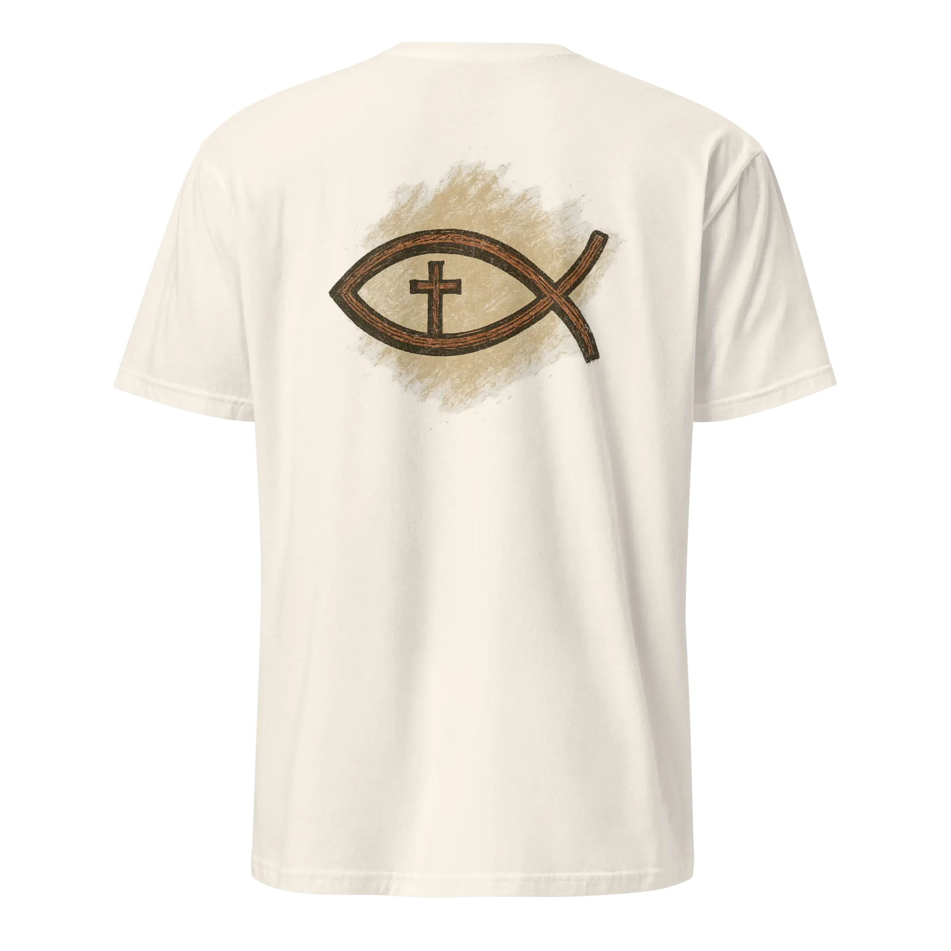 jesus fish natural t-shirt