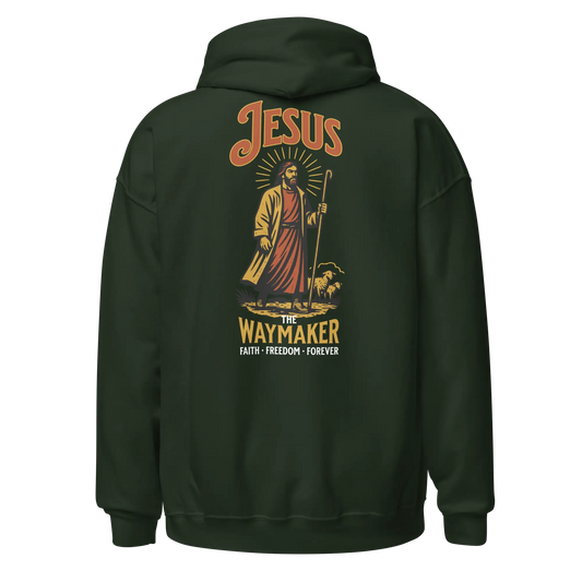 jesus forest green hoodie