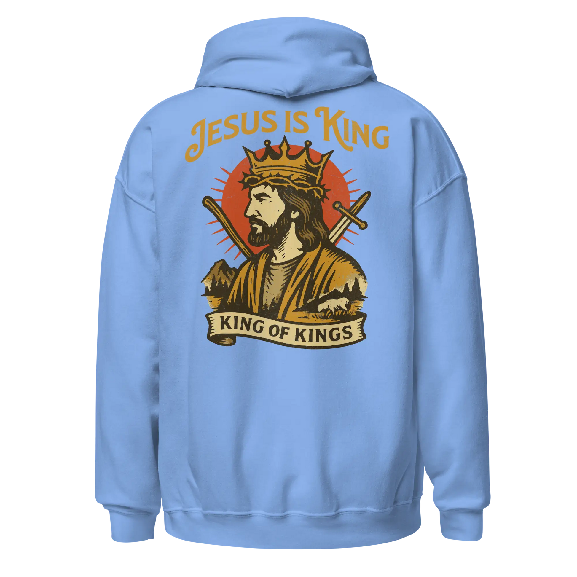 jesus is king carolina blue hoodie