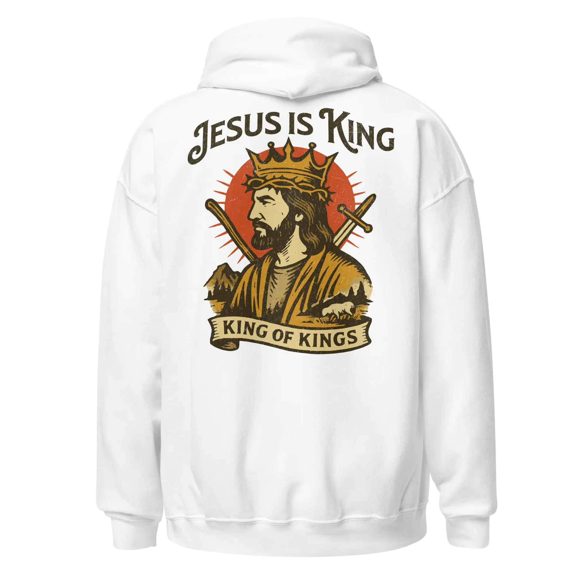 jesus is king white hoodie