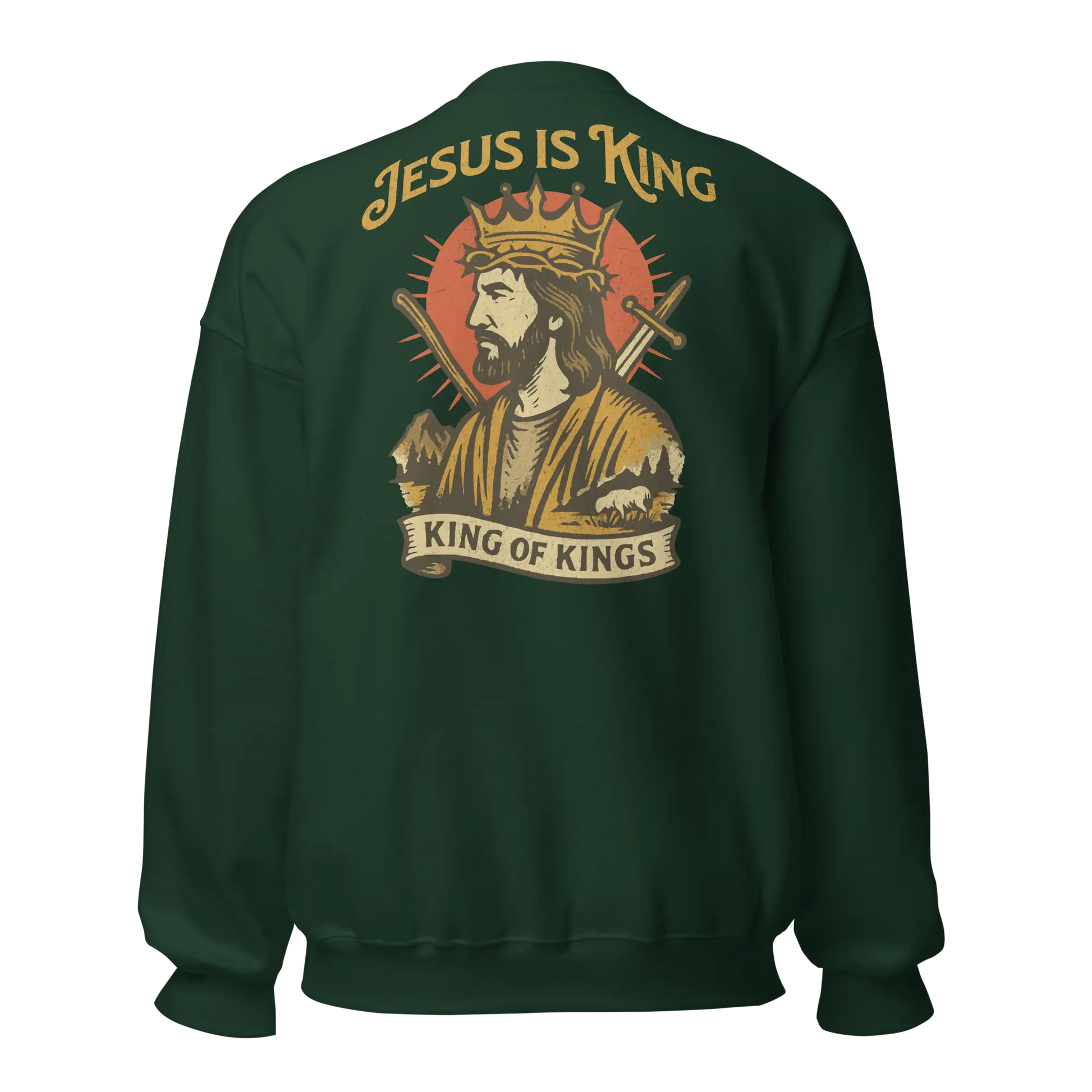 jesus is king green sweatshirt