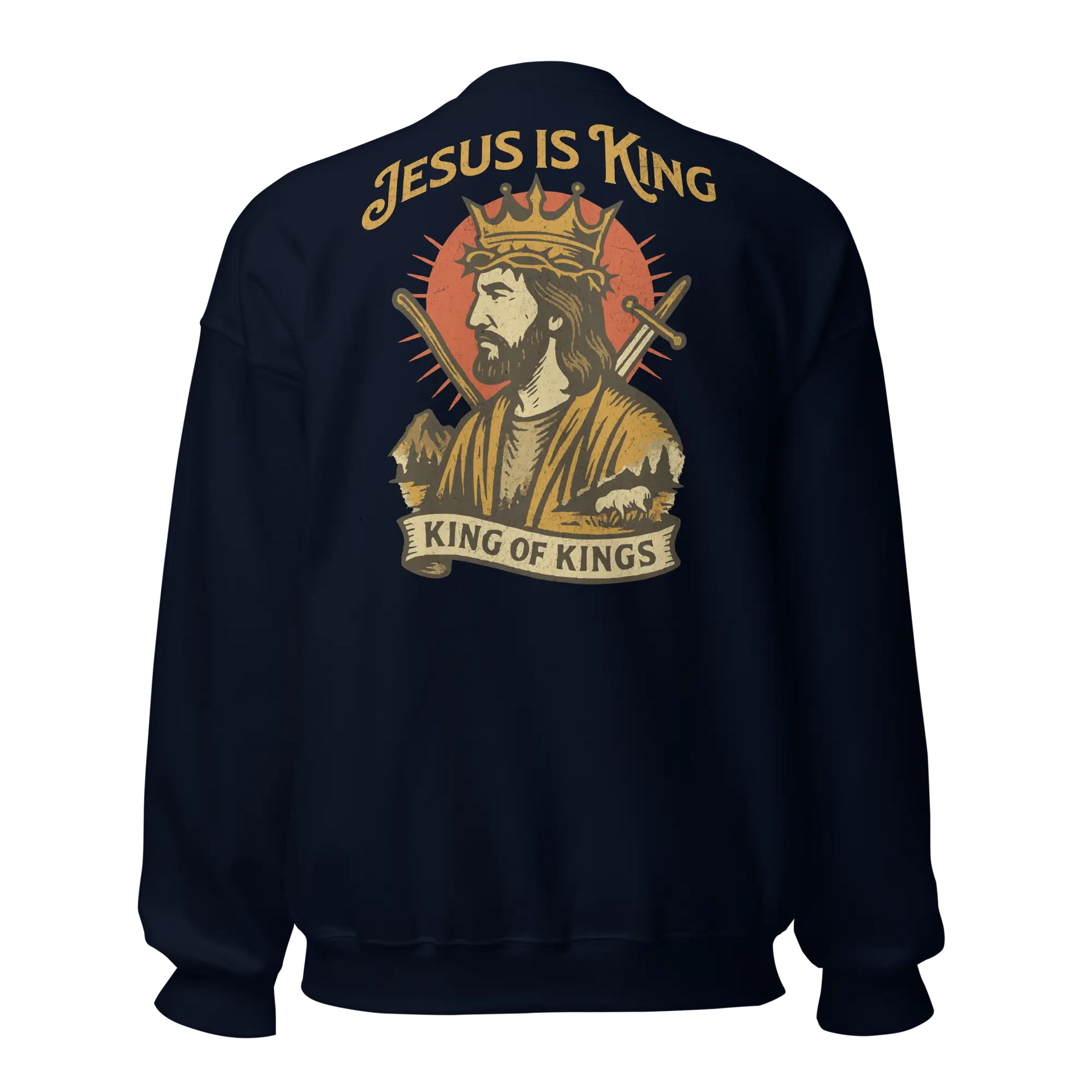 jesus is king navy sweatshirt