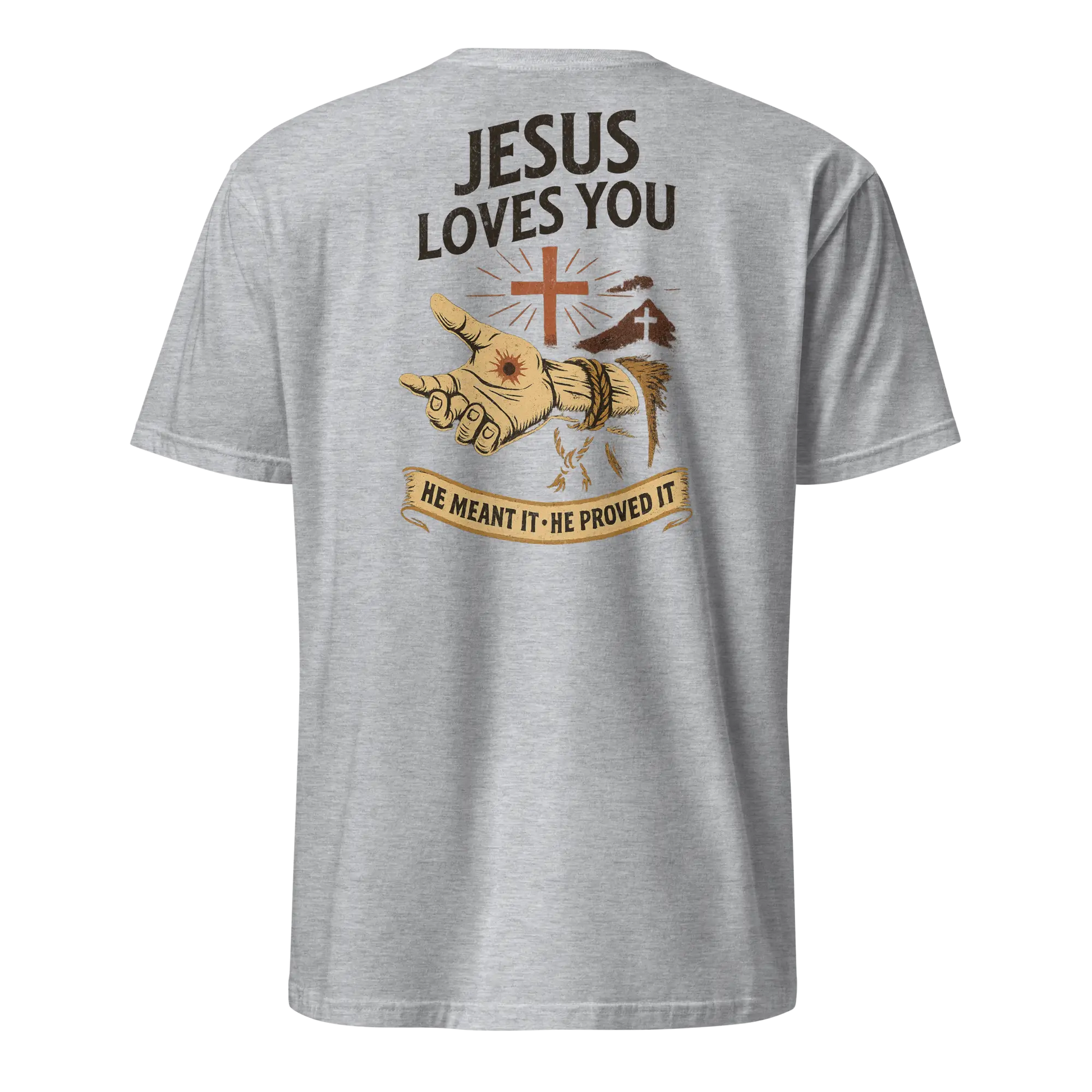 jesus loves you gray shirt