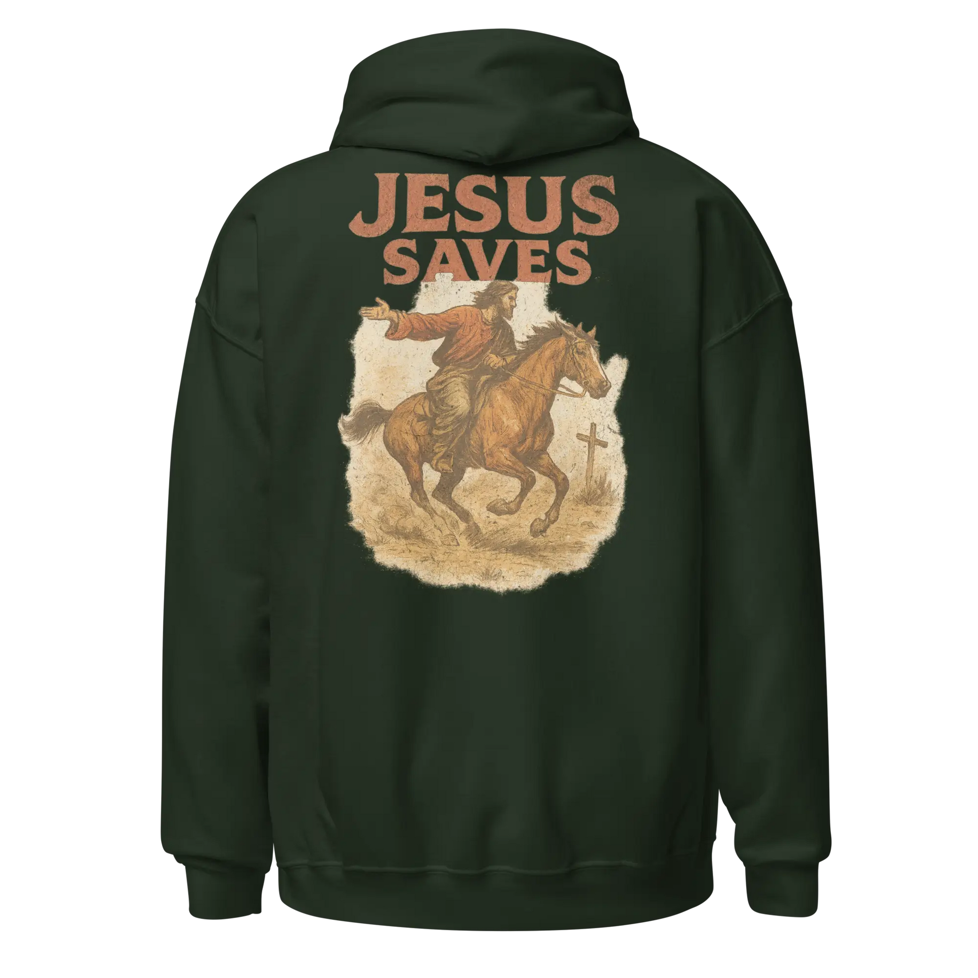 jesus saves green hoodie