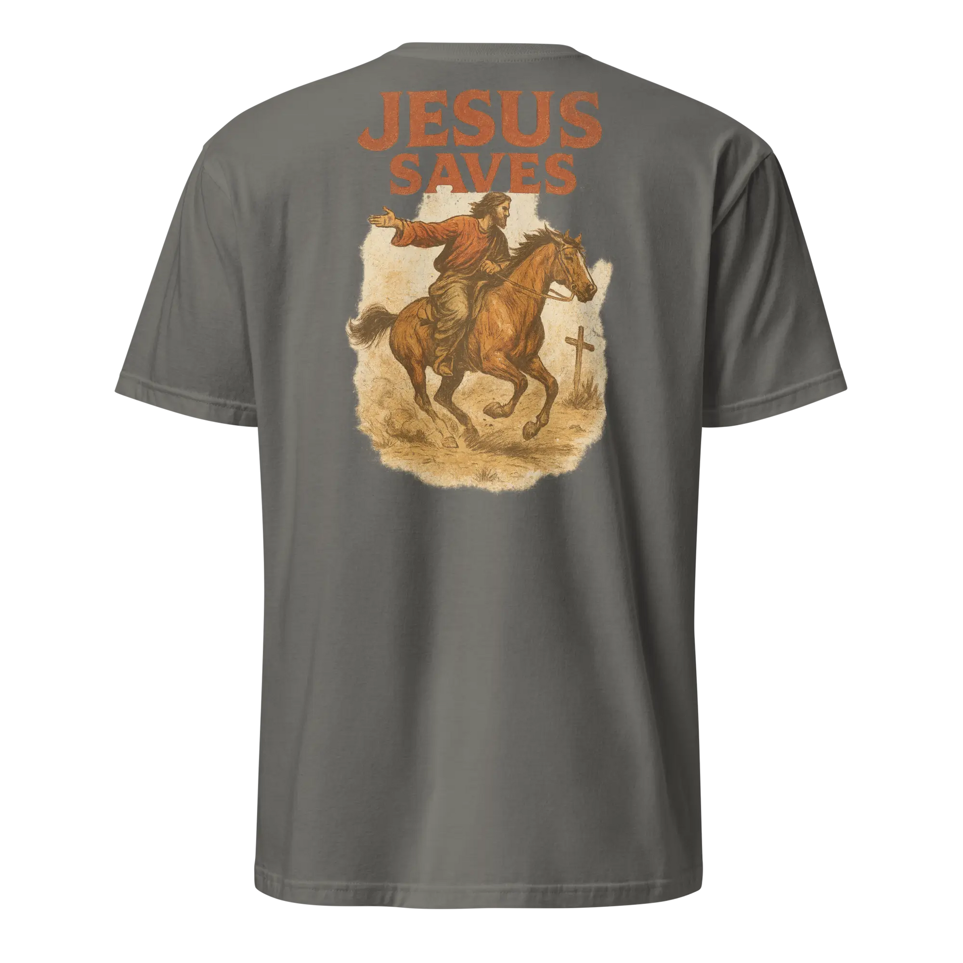 jesus saves charcoal shirt