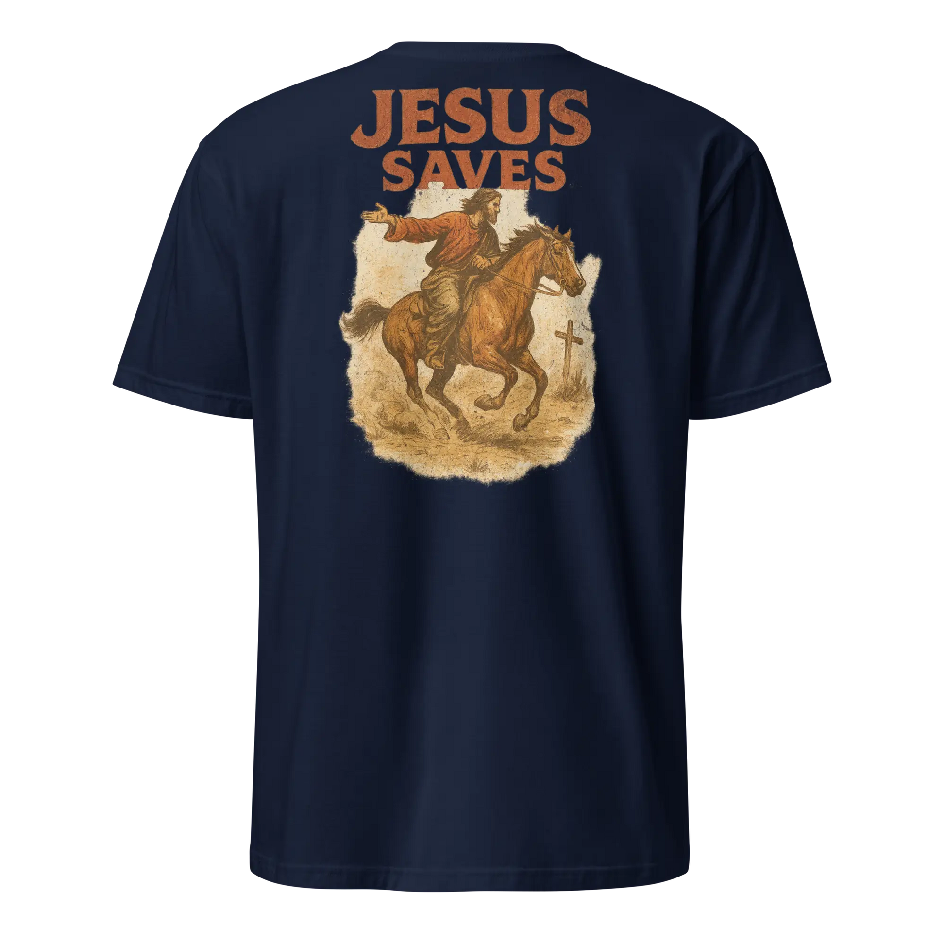 jesus saves navy shirt