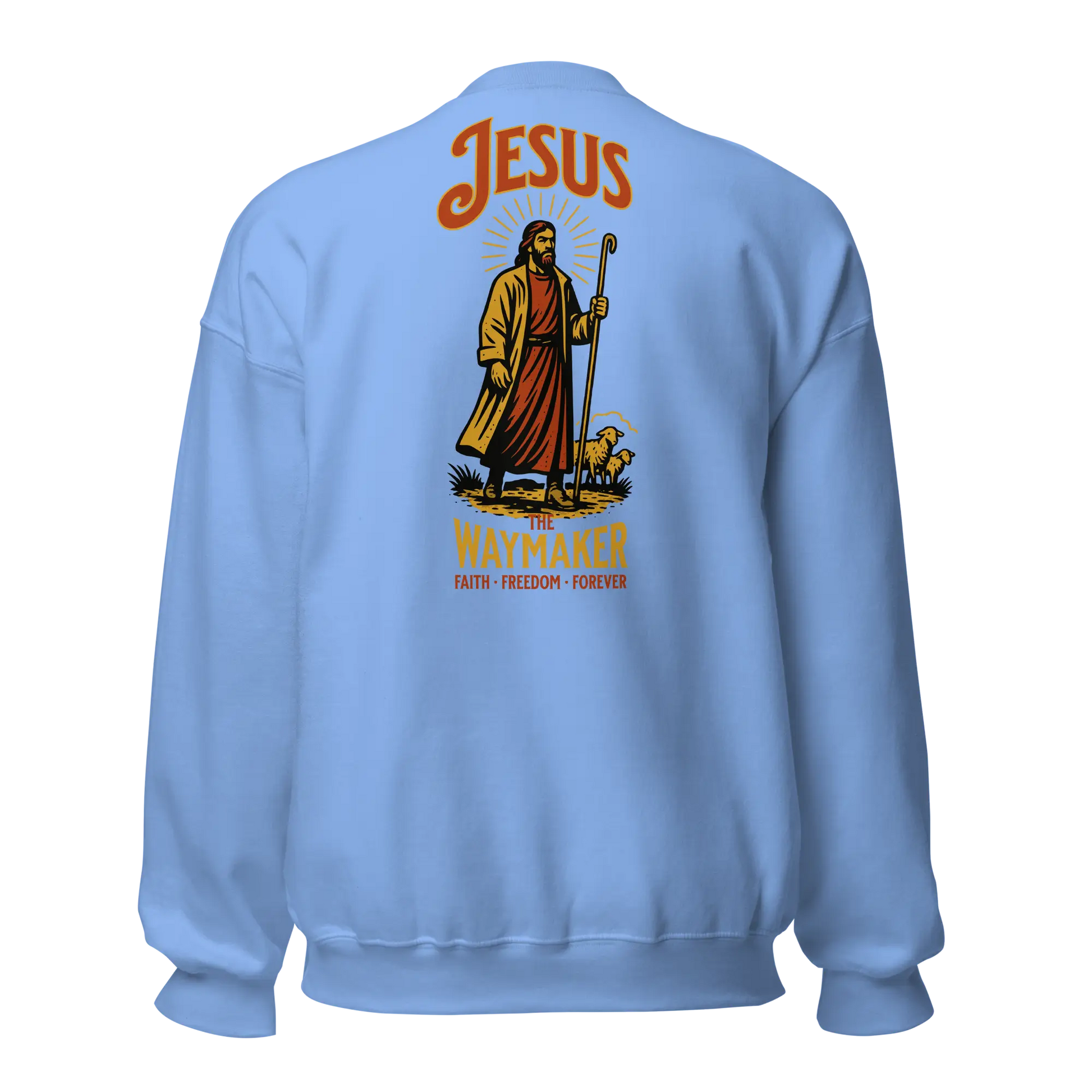 jesus blue sweatshirt