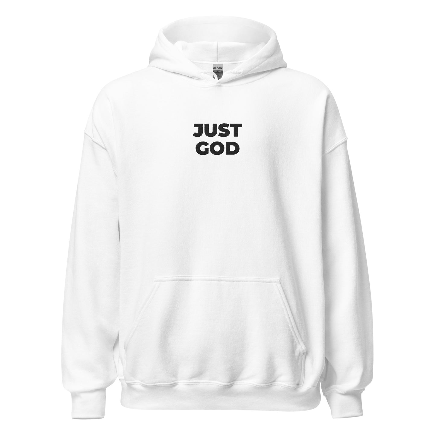 just god hoodie white