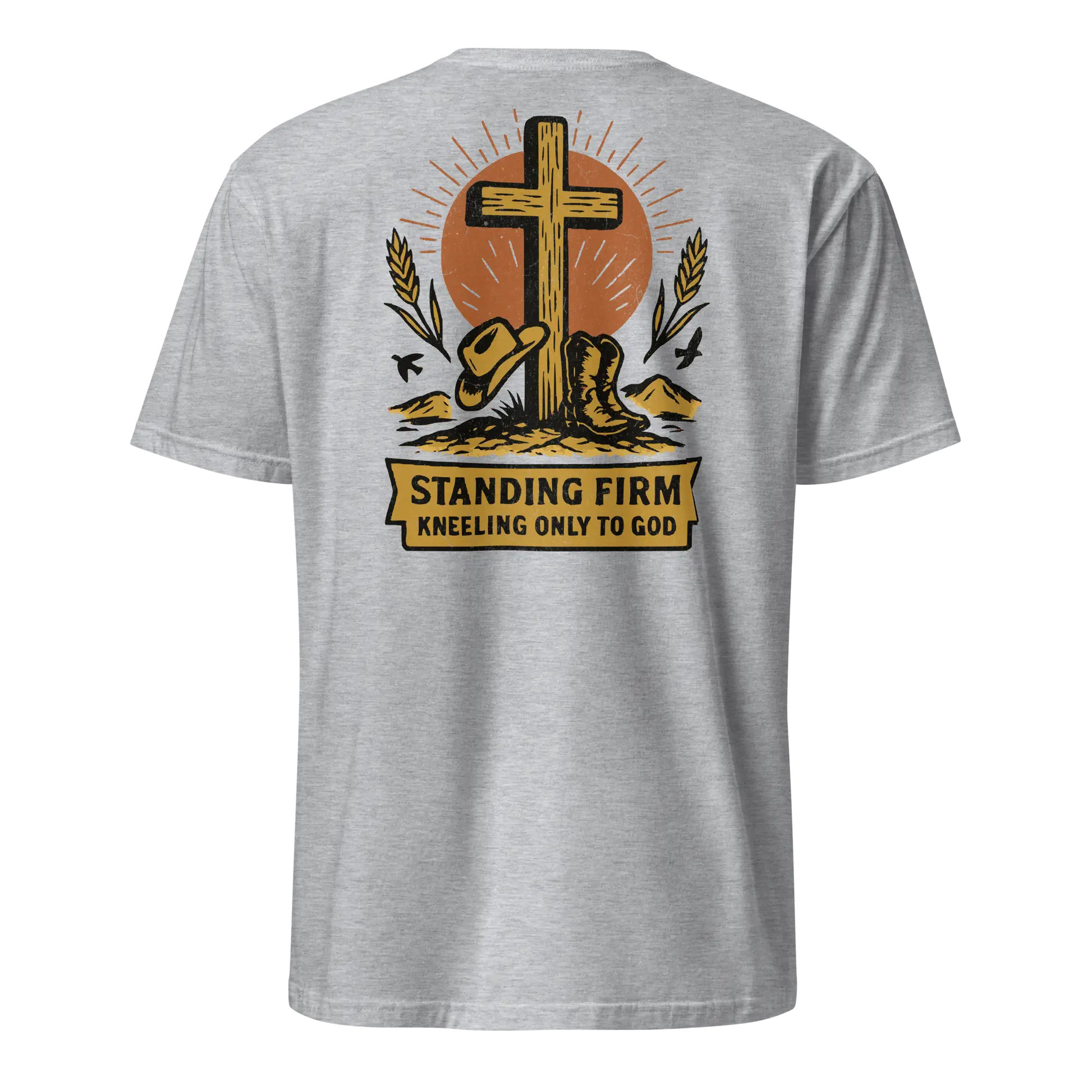 kneeling only to god t-shirt gray