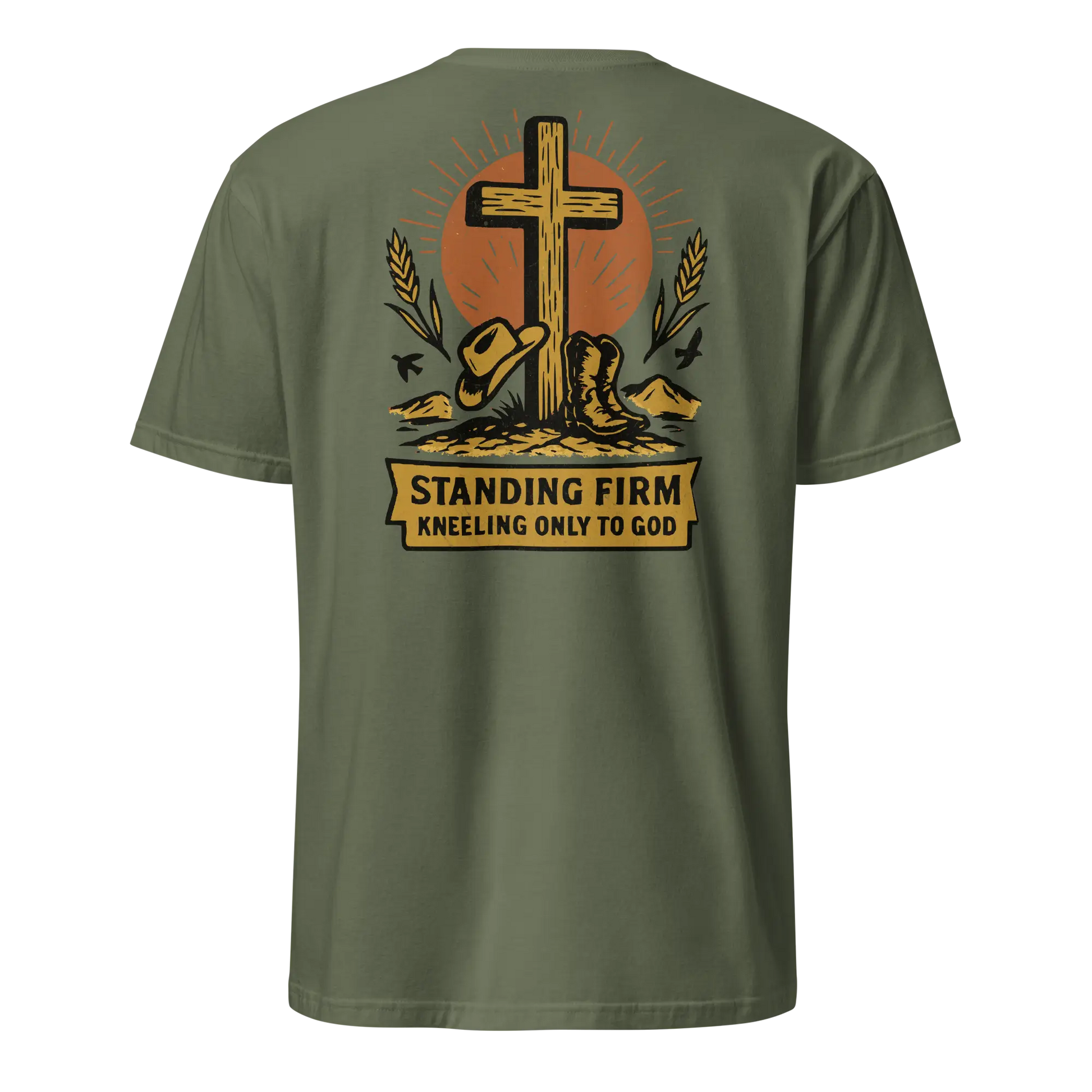 kneeling only to god t-shirt green
