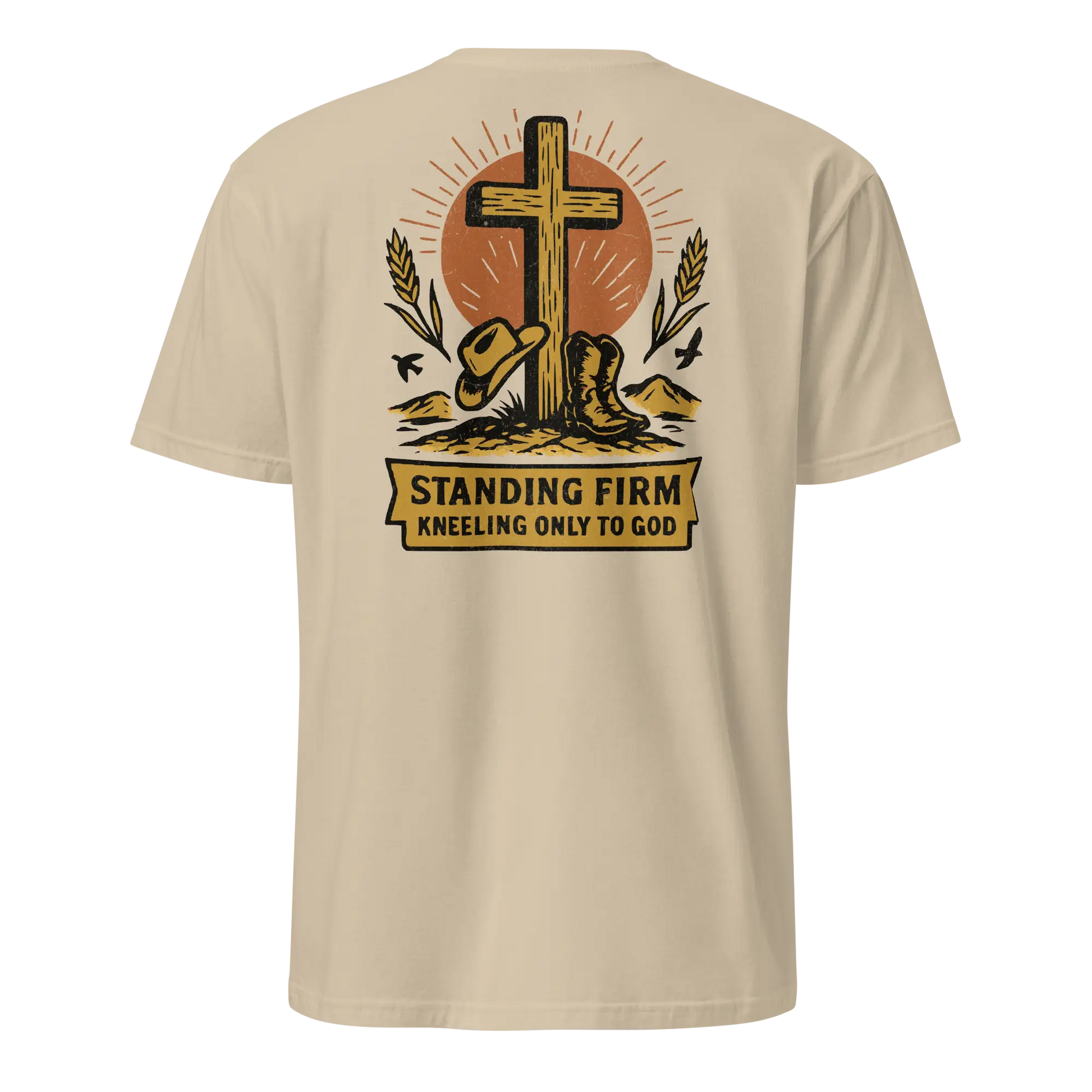kneeling only to god t-shirt sand