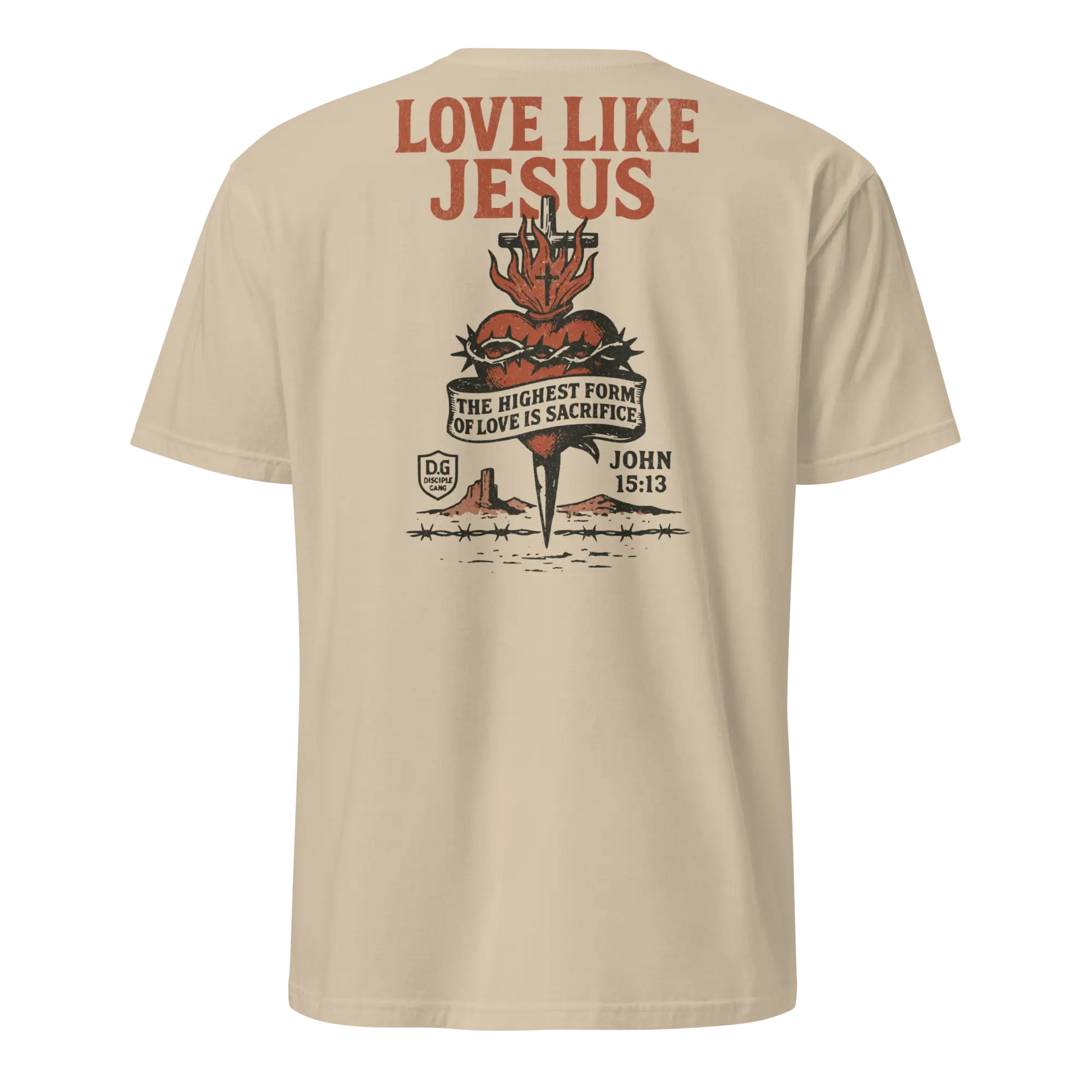 love like jesus beige shirt