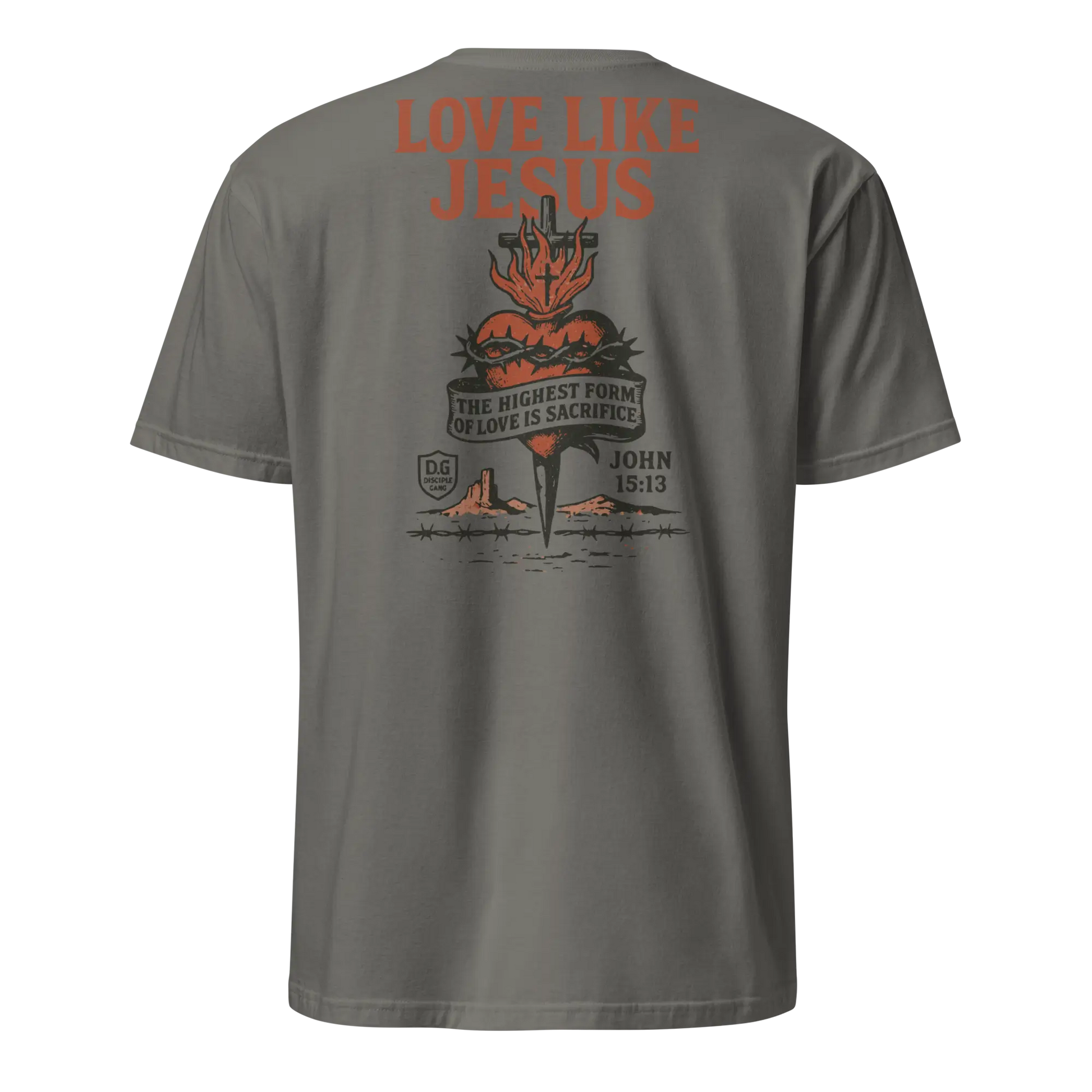 love like jesus charcoal shirt