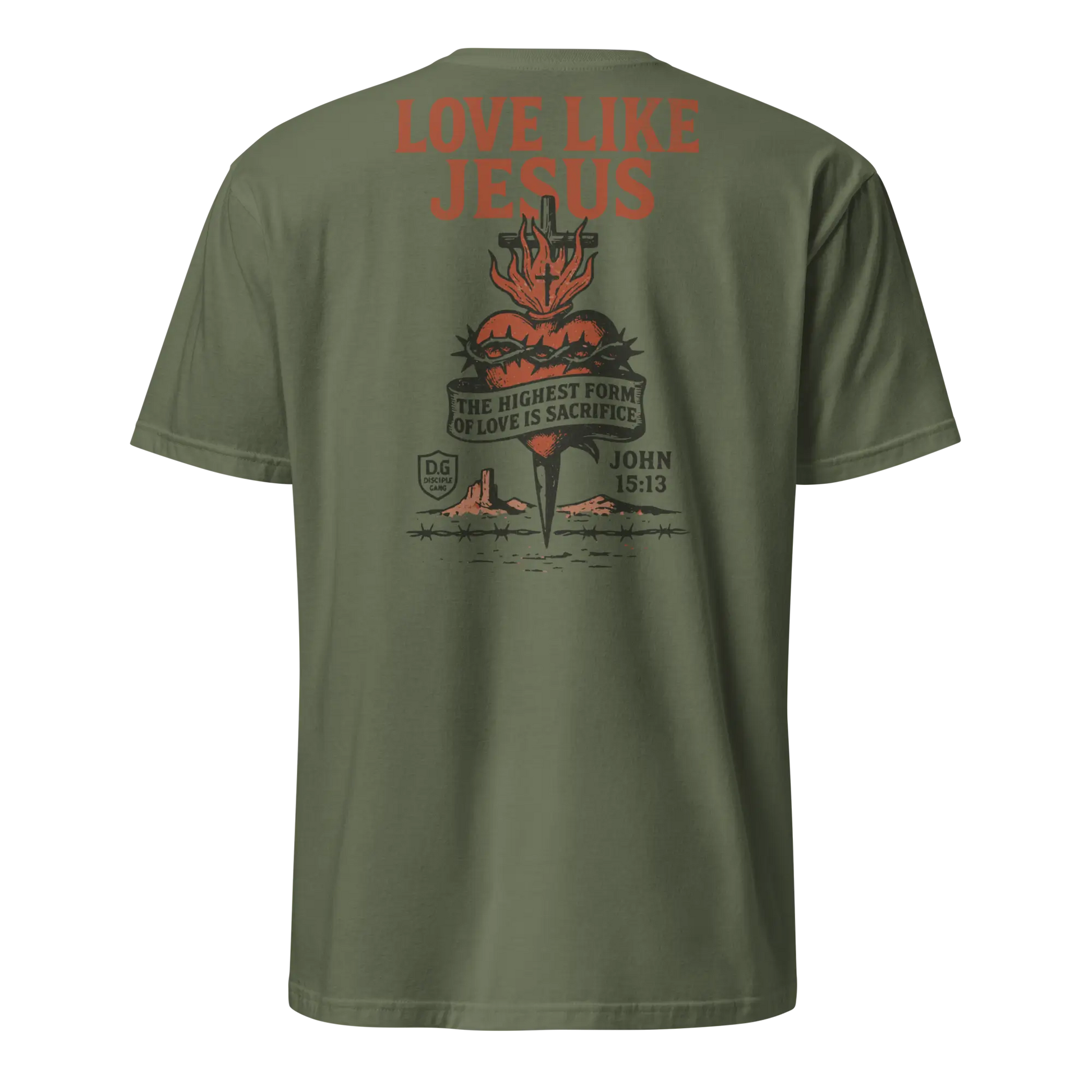 love like jesus green shirt
