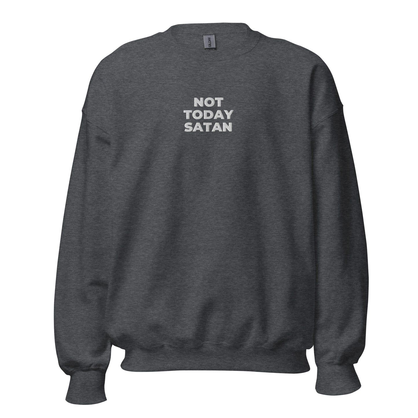 not today satan sweatshirt heather