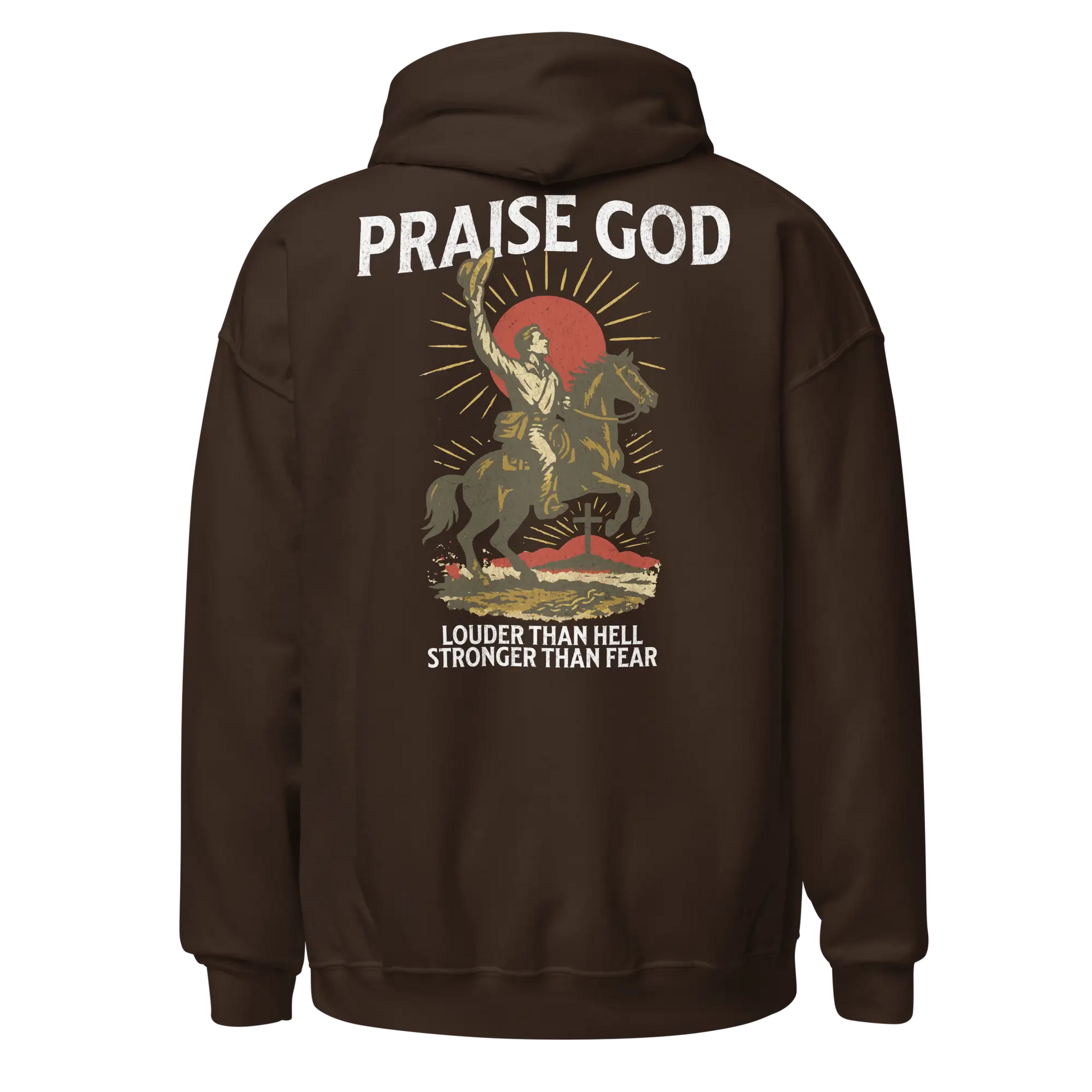 praise god brown hoodie
