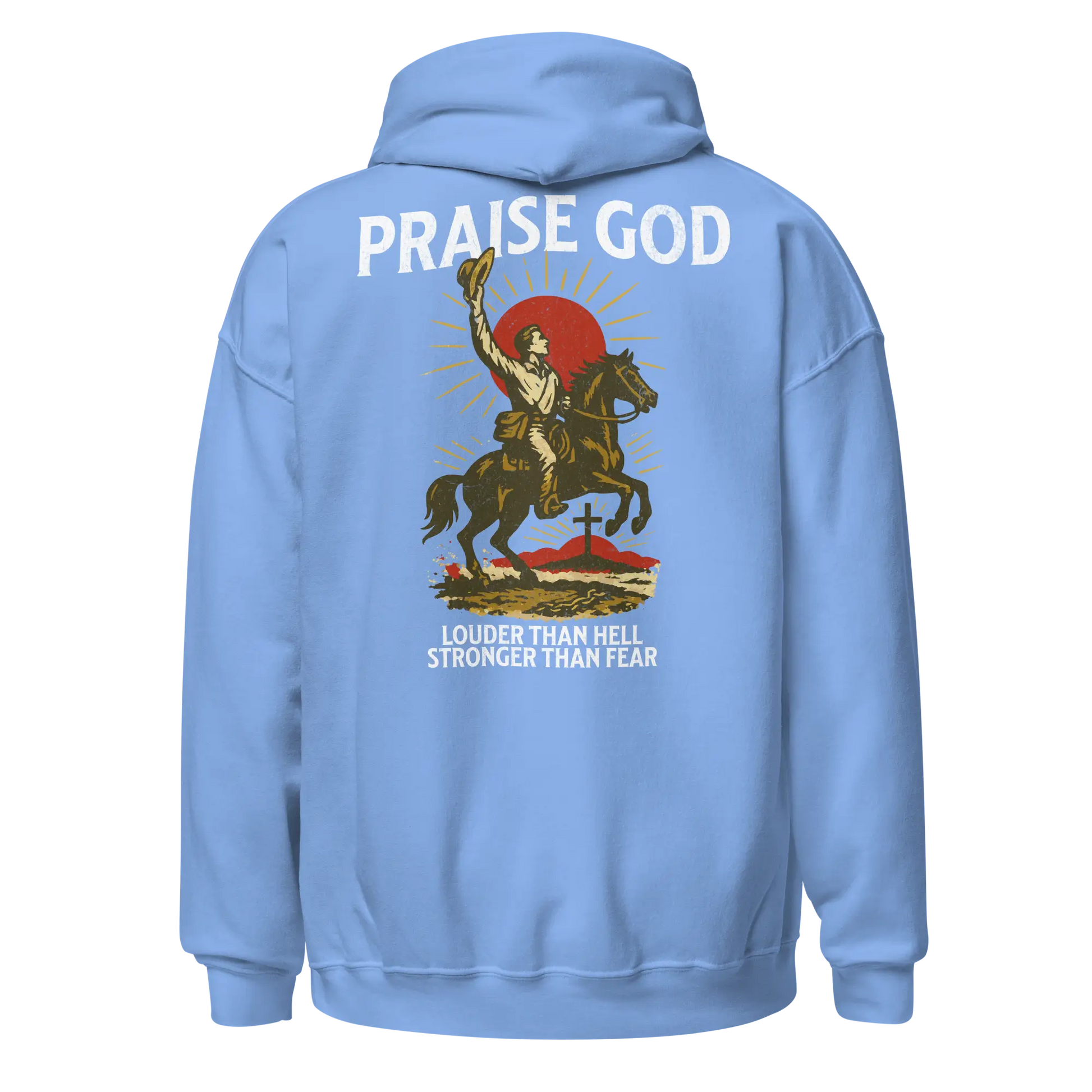 praise god carolina blue hoodie