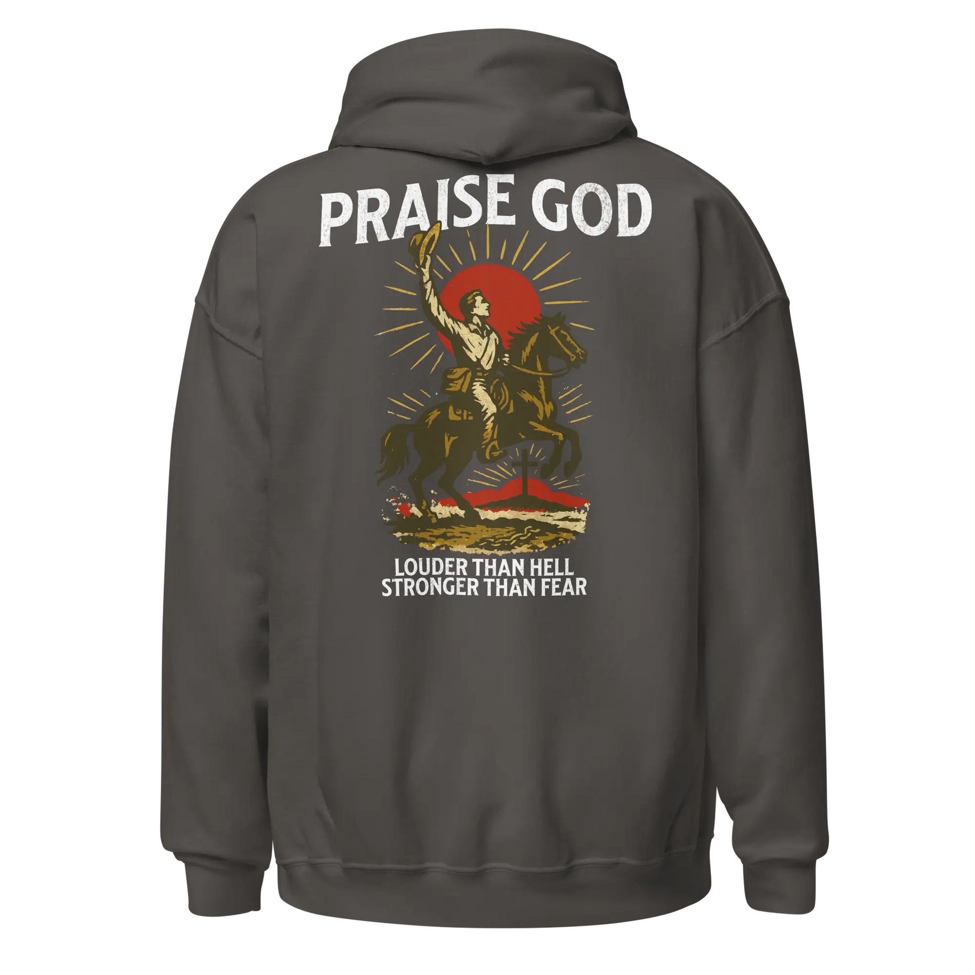 praise god charcoal hoodie