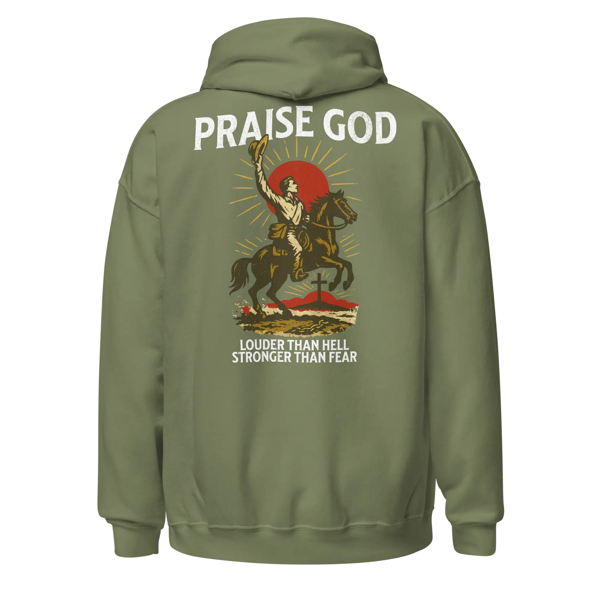 praise god green hoodie