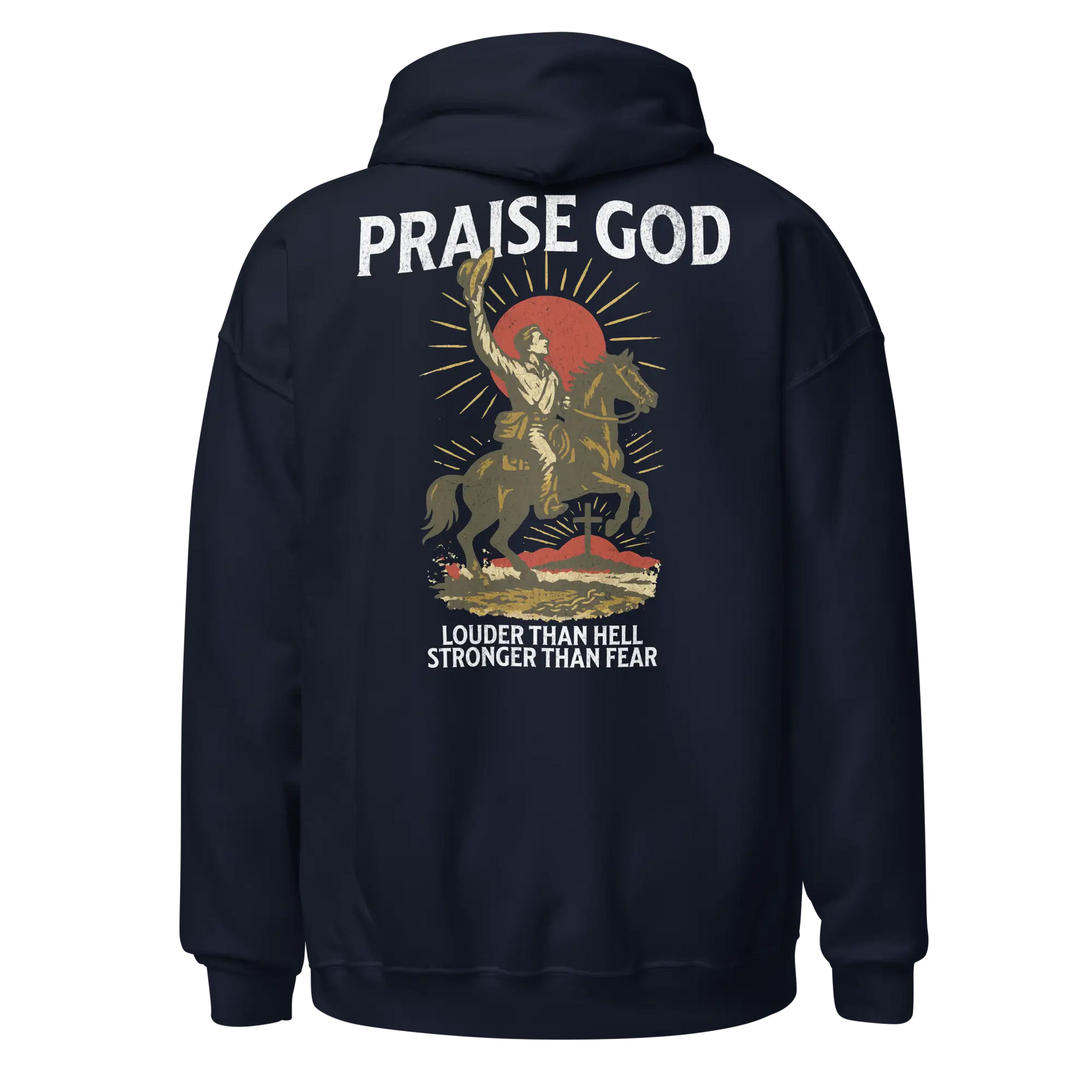 praise god navy blue hoodie