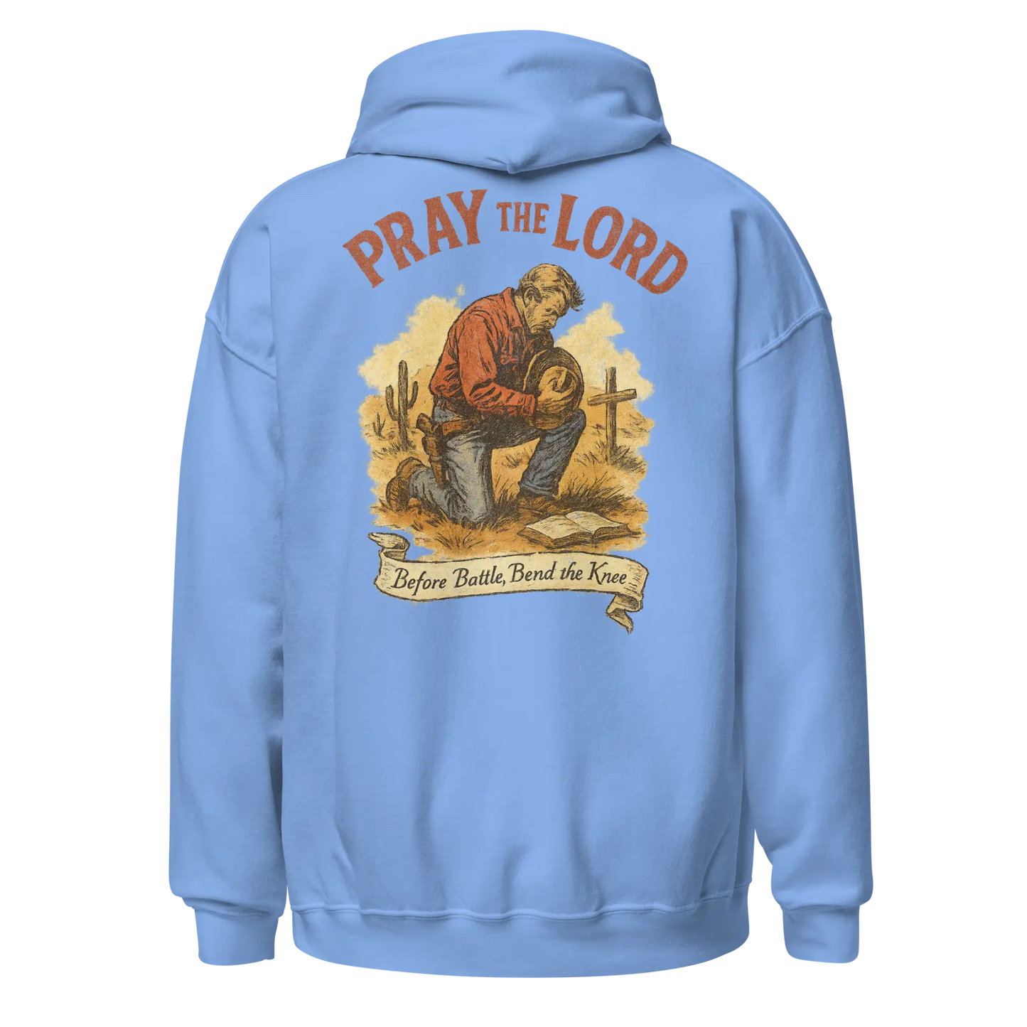 pray the lord blue hoodie