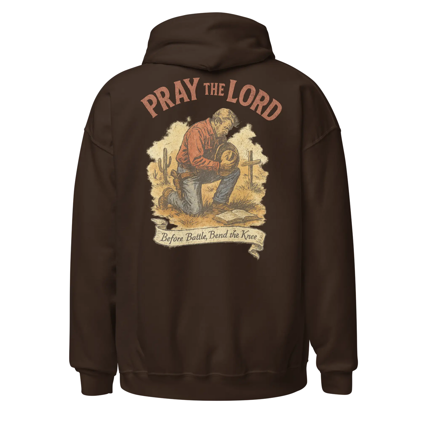pray the lord brown hoodie