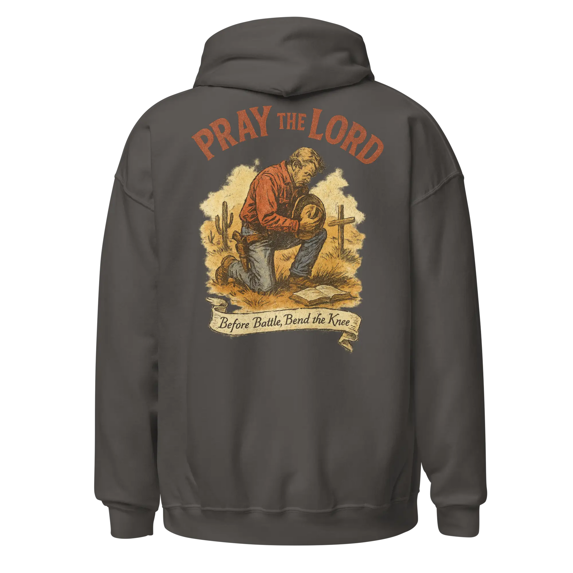 pray the lord charcoal hoodie