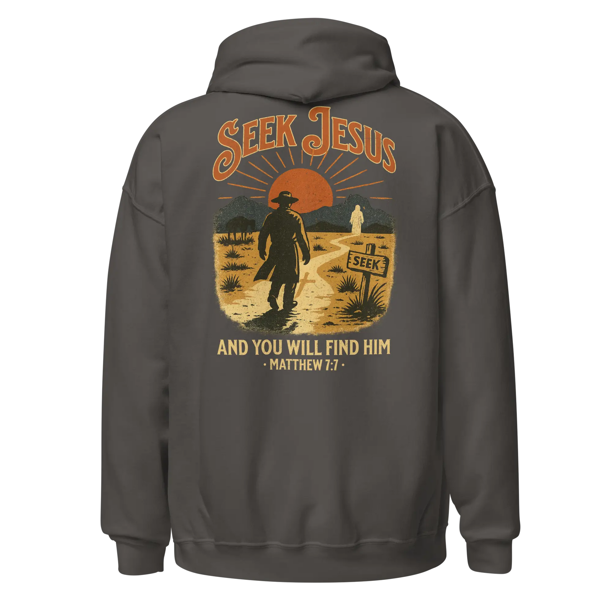 seek jesus charcoal hoodie